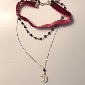 3-in-1 choker layered necklace